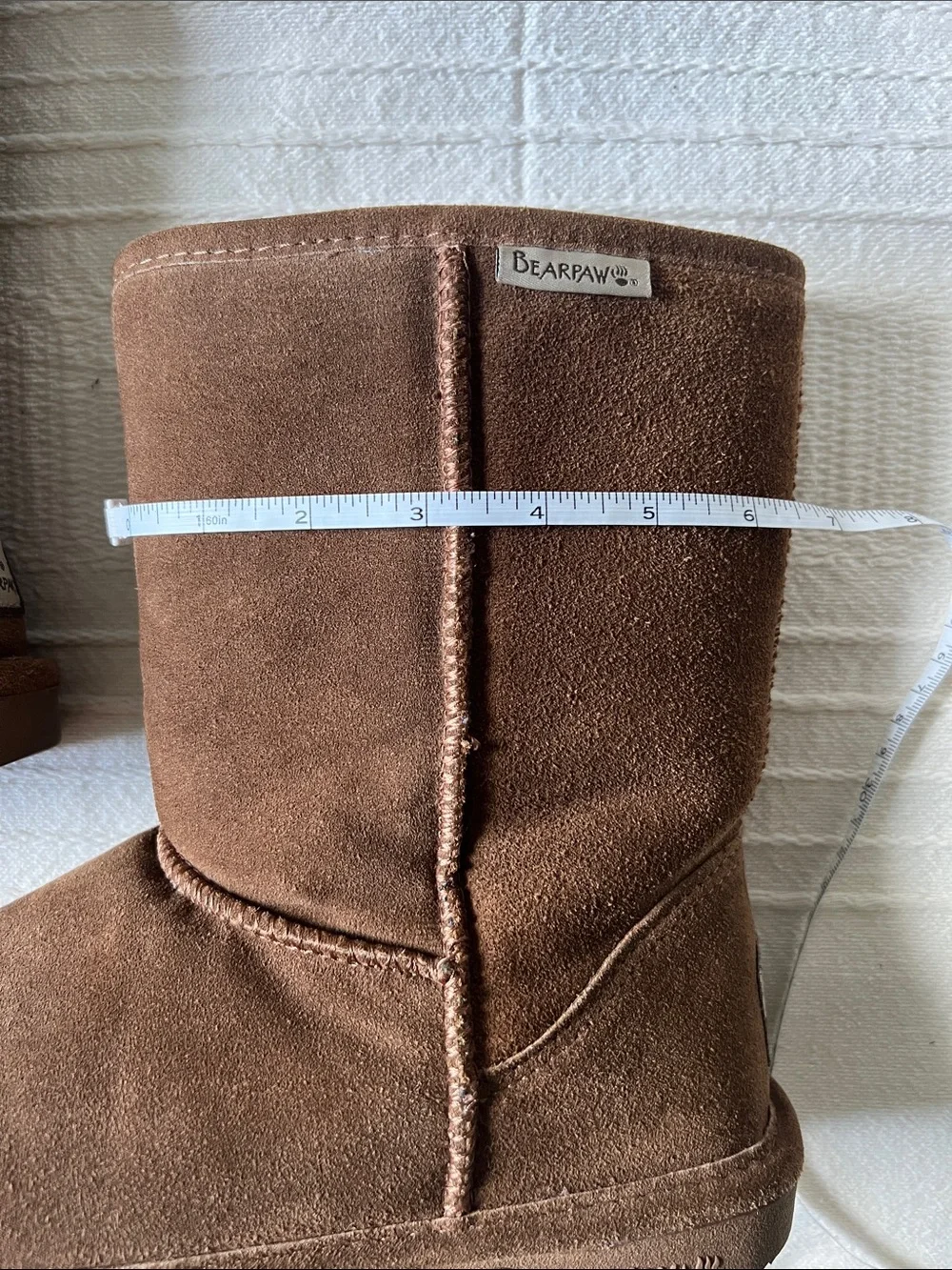 BearPaw Emma Chesnut Suede Short Shearling Boots
